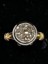 ANTICO ANELLO ORO 750 DIAMANTI TAGLIO ROSA  ANNI 40-50