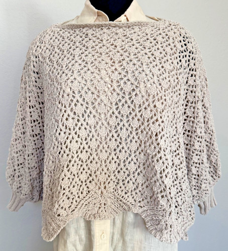 Poncho maglione maglia