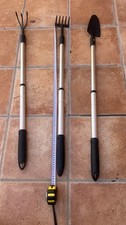 Strumenti Giardinaggio Kit 3 Pezzi  Pala Estrattore Rastrello Estensibili 68-90