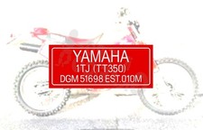 Adesivo Yamaha TT 350 S 1TJ