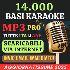 TUTTE ITALIANE Basi per KARAOKE MP3 CON TESTO AGGIORNATE 2025 INVIO IMMEDIATO