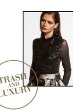 Body Nero con Paillettes Top