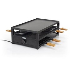Raclette in acciaio nero per 8