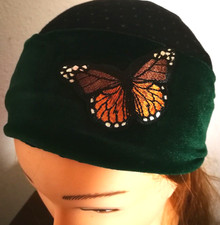 Velvet Headband Women Turban Soft Butterfly Head Wrap Elastic Bohemian Hippy