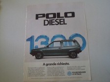 advertising Pubblicità 1987 VOLKSWAGEN POLO DIESEL 1300