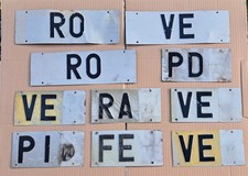 Targa SIGLA LOTTO 10 PEZZI da