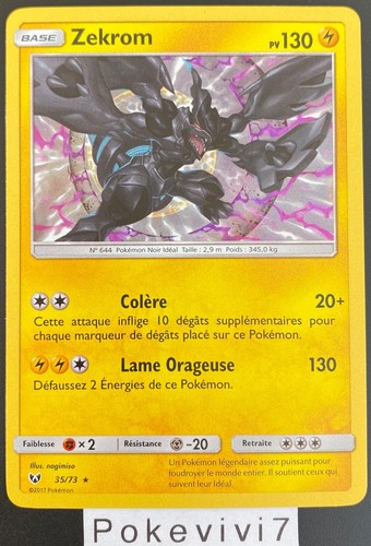 Carte pokemon zekrom 73 - zekrom, 35/73