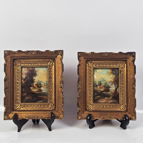 Coppia miniature dipinti olio - miniature,
