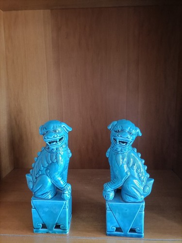 Coppia statuine vintge cani - cani, di