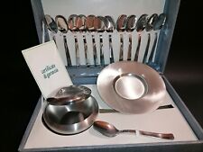 SET 12 CUCCHIAINI + FORMAGGIERA + PIATTINO Sciola ACCIAIO INOX MODERNARIATO