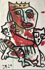 Ritratto regina gatto 60x40