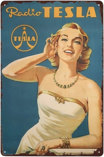 Insegna metallo radio - insegna,
