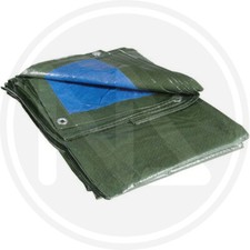 TELO TELONE VERDE BLU OCCHIELLATO IMPERMEABILE IN POLIETILENE 110 GR/MQ