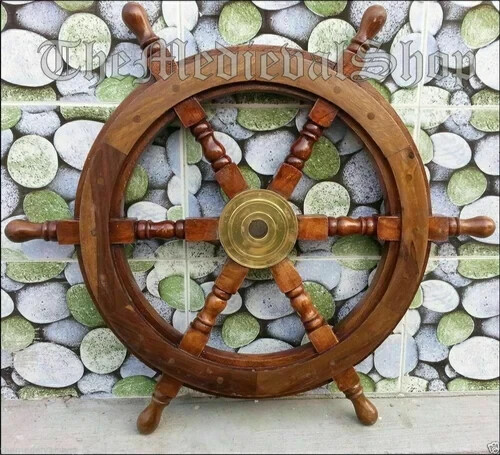 Ruota navi legno mango - navi, metallo