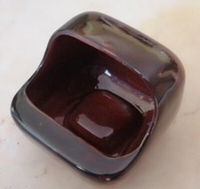 POSACENERE PORTACENERE IN CERAMICA SPACE AGE  MODERNARIATO VINTAGE MARRONE 