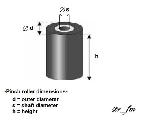 Pinch roller for jvc - pinch, itt