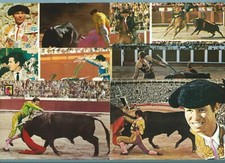 CORRIDA -TORERI -Lotto di 6 Cartoline Originali d'Epoca Formato Grande Viaggiate