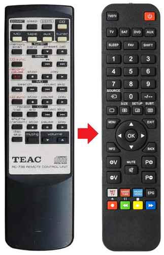 Telecomando adatto per teac - telecomando,