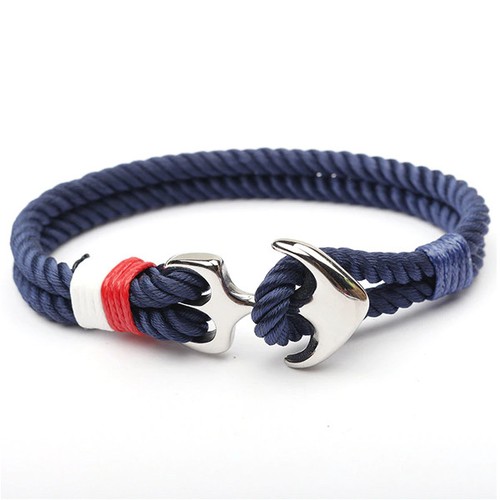 Bracciale blu modello corda - bracciale,