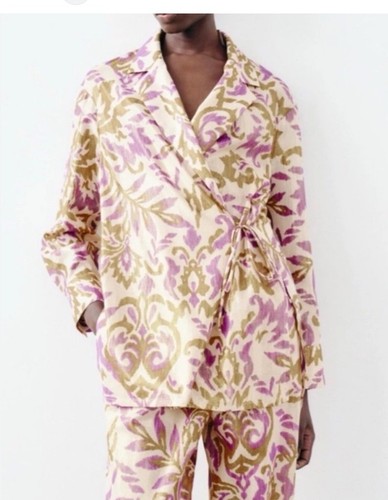 Giacca blazer zara viola oro - blazer,