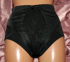 LUCIDO mutandine corpetto * slip * mutandine sagomate raso nero floreale vestibilità 80