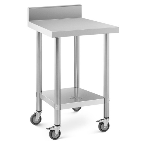 Tavolo inox con - , ruote
