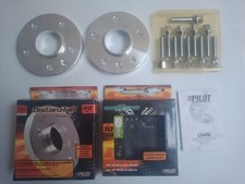 Distanziali In Lega Di Alluminio + Bulloni Conici Cromati Pilot OPEL SAAB Nuovi.