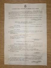 Documento Militare Fascismo 1936 Grandi Manovre dell'Anno XIV Divisione Fanteria