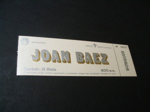 Joan baez ticket - tour, cascais