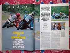 MOTOCICLISMO 1987 CONFRONTO TRA HONDA CBR 600 F & KAWASAKI GPZ 600 R - EPOCA - 