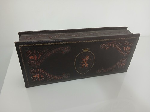 Scatola vintage cuoio pelle - scatola,