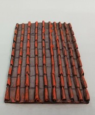Tetto Tegole in Resina per Casette Presepe, Diorama 10 x 7 cm colore mattone 