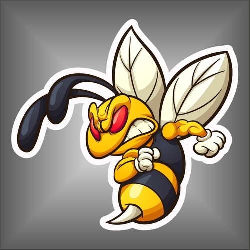 Adesivo sticker calabrone - sticker,
