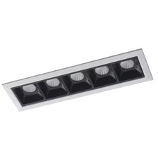 Faretto Incasso modulo Controsoffitto LED Sinkro Bianco/Nero 5x2w 800lm 4000k