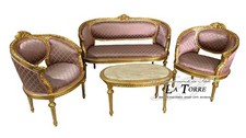 Salotto Curvato Barocco Oro e
