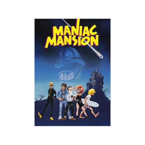 Maniac mansion poster gioco - maniac, mansion: