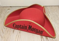 CAPPELLO TRICORNO PIRATA CORSARO BUCANIERE-PUBBLICITARIO CAPTAIN MORGAN RUM-RARE