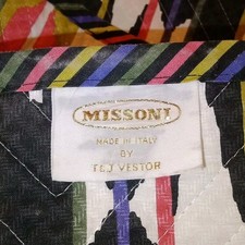 MISSONI MASTERS TJ Vestor Vintage 80/90s Coperta Matrimon Multicolor Made Italy