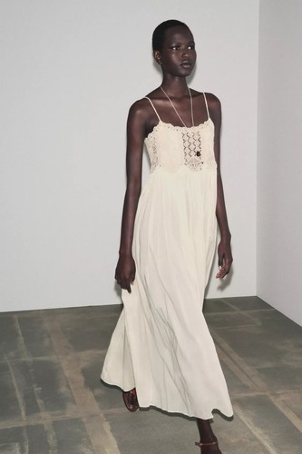Maxi abito zara all - zara, all'uncinetto