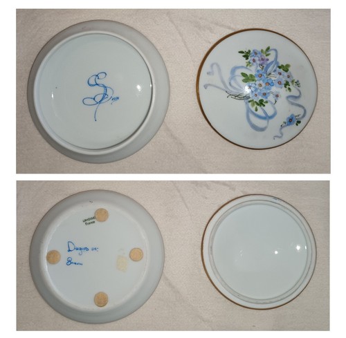 Scatola porcellana blu limoges - blu,