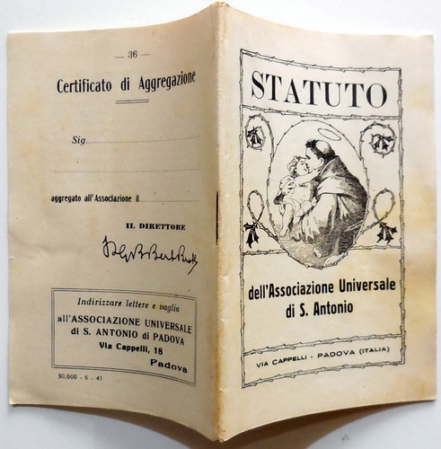 Libretti religiosi statuto - libretti,