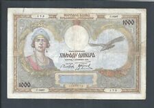 - banconota Jugoslavia 1000 dinara 1931 - Occupazione Italiana