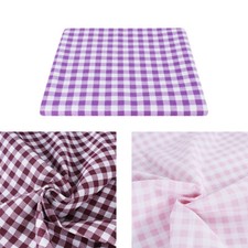 Tessuto Stoffa Cotone Fantasia Quadretti Grande Viola Rosa Taglio 280x280 cm 