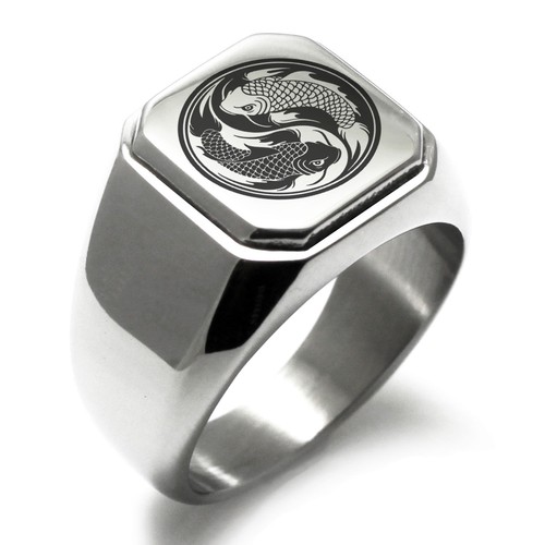 Anello uomo quadrato - , acciaio