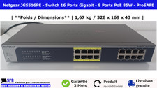 Netgear JGS516PE - Switch 16