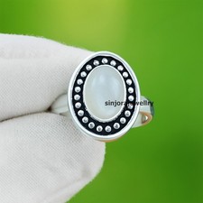 Anello regalo fatto a mano in argento sterling 925 con pietra preziosa...