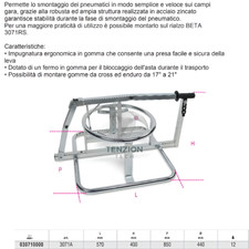 Smontagomme manuale per moto - smontagomme,