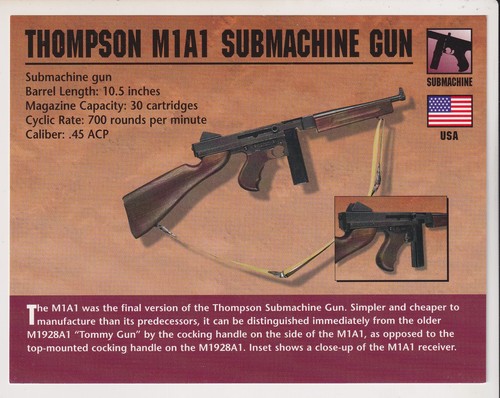 Thompson m1a1 submachine - thompson,