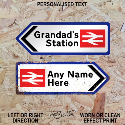 Personalised train arrow metal - arrow,