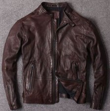 Giacca vera pelle uomo biker